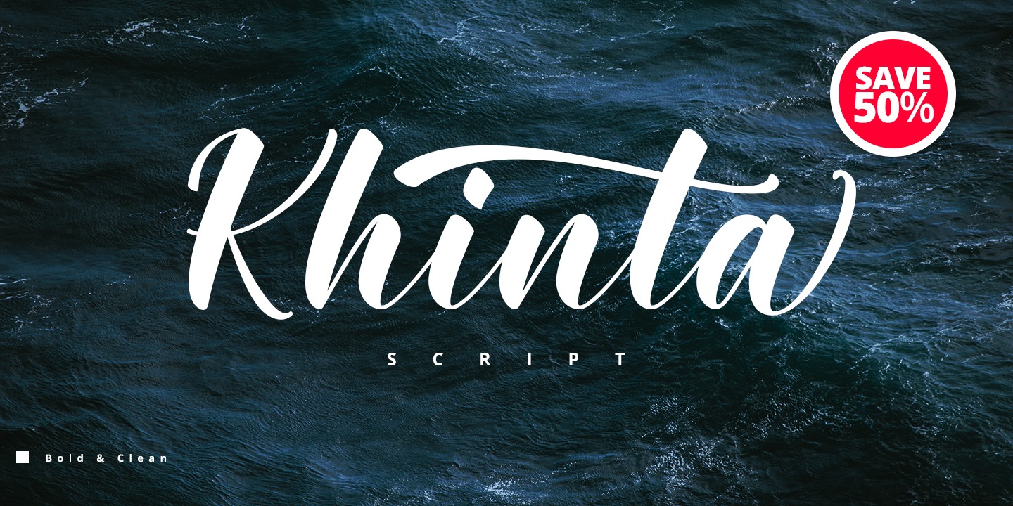 Пример шрифта Khinta Regular